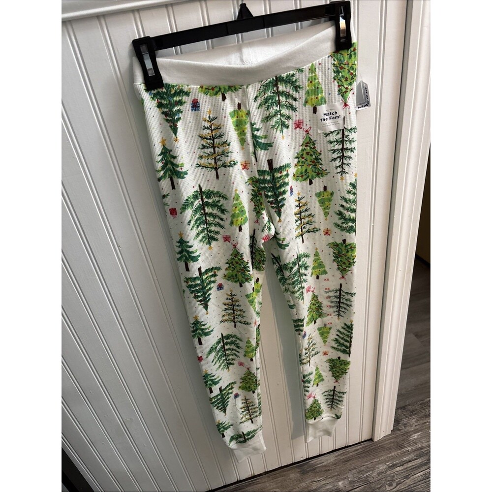 Old Navy Woman Christmas Trees Pajamas XS bottoms Party Family Waist 24" NWT